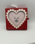 Collar Corazón Mom Plateado